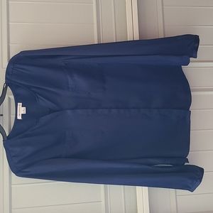 Liz Claiborne xl navy blue long sleeve blouse